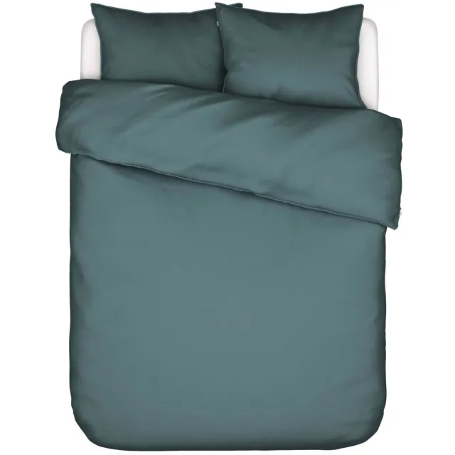 Essenza Minte katoensatijnen dekbedovertrek denim blauw Denim Blue