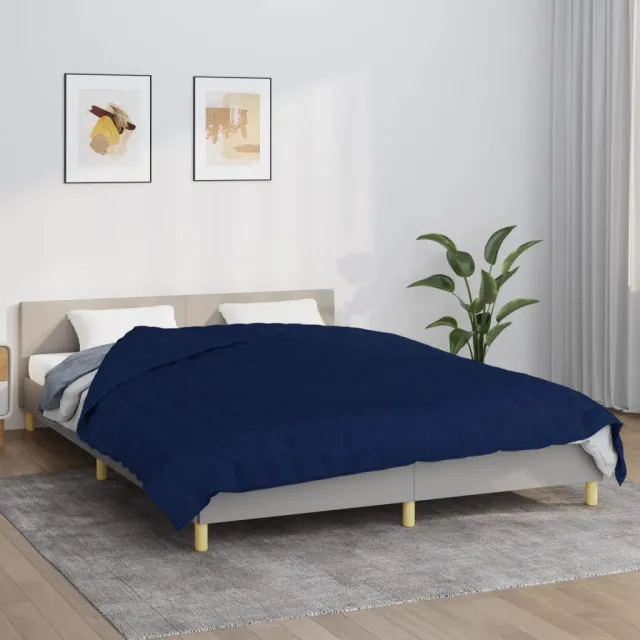 vidaXL Verzwaringsdeken 200x230 cm 13 kg stof blauw, foto 2