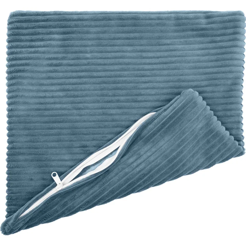 vidaXL Kussensloop 2 st HEERLEN Blauw 30 x 30 cm corduroy, foto 4