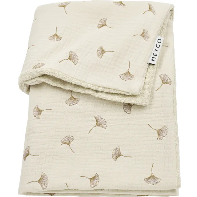 Meyco Ginkgo hydrofiele ledikantdeken soft sand