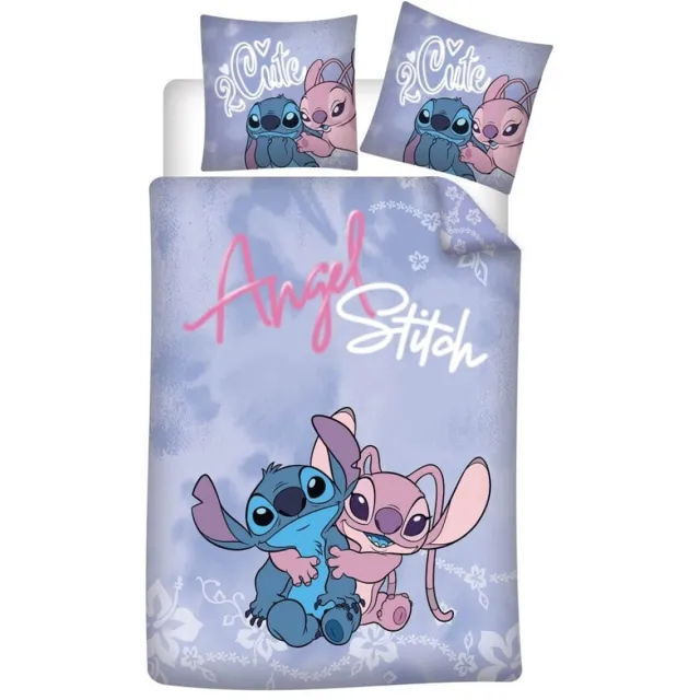Lilo & Stitch Angel en Stitch dekbedovertrek - polykatoen Multi kleuren
