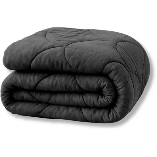 Y-not® Y-NOT - Velvet Dekbed Zonder Overtrek 200x200 - Zomerdekbed - Zacht & Wasbaar - Zwart Black