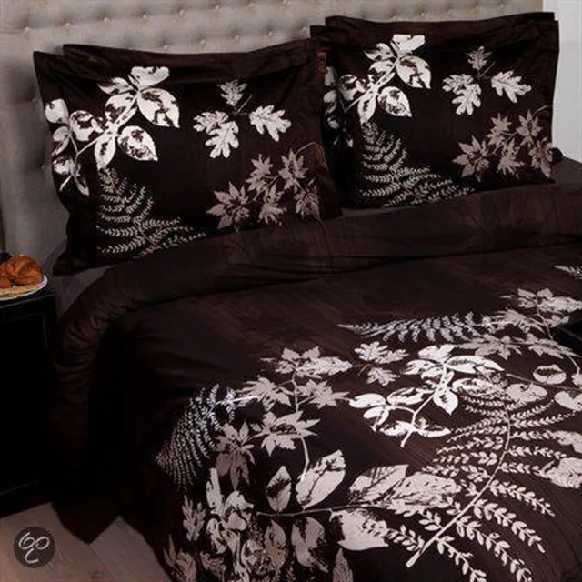 Refined HNL Refined Ebony Dekbedovertrek - Eenpersoons - 140x200/220 cm - Bruin