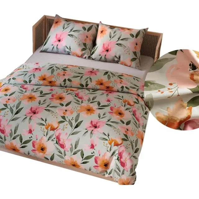 Markizeta Dekbedovertrek Satijn Bloemen - Comfortabel & Stijlvol Veelkleurig