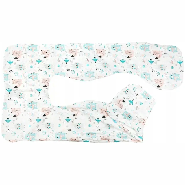 BabyUniverse Hoes voor U-vormige zwangerschapskussen - Pastel Dieren