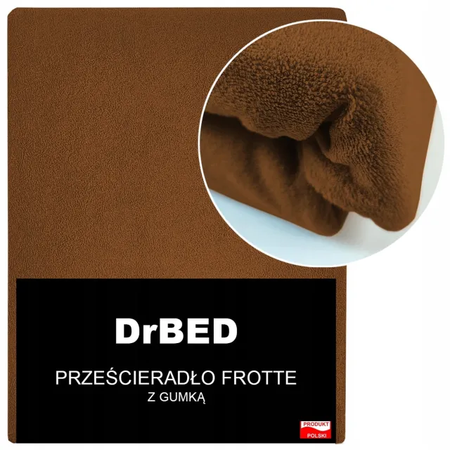 DrBED Fleece Hoeslaken met Elastiek 120x200cm - Ademend & Zacht Melkchocolade