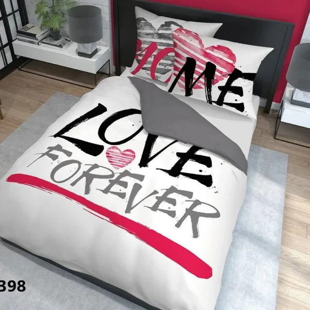 Detexpol Dekbedovertrek - . Love forever. Wit