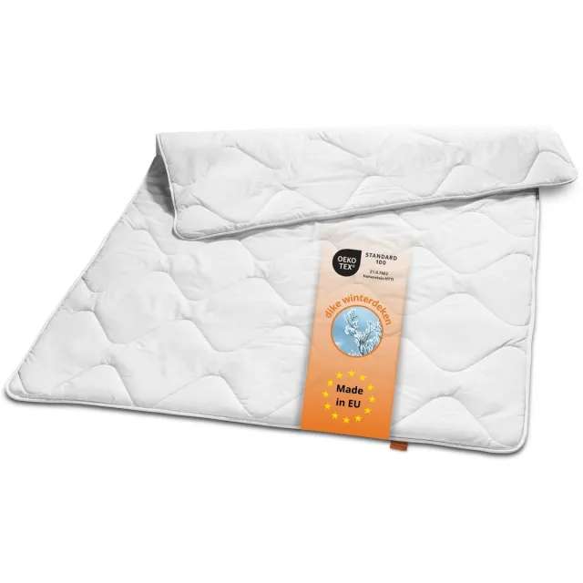 Sleepling ultra warme dekbed - 135x200 cm winterdekbed - geschikt als extra dik dekbed en extra warme winterdeken - deken van 100% microvezel - Made in EU - 135 x 200 cm - wit