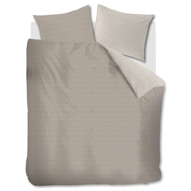 Riviera Maison Twisted katoenen dekbedovertrek beige