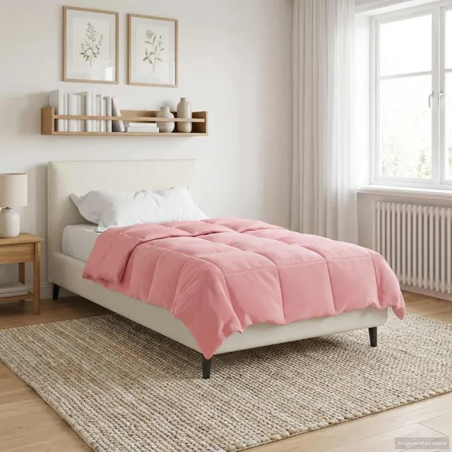vidaXL Vol jaar dekbed 155 x 200 cm Microfiber (100% polyester) Roze