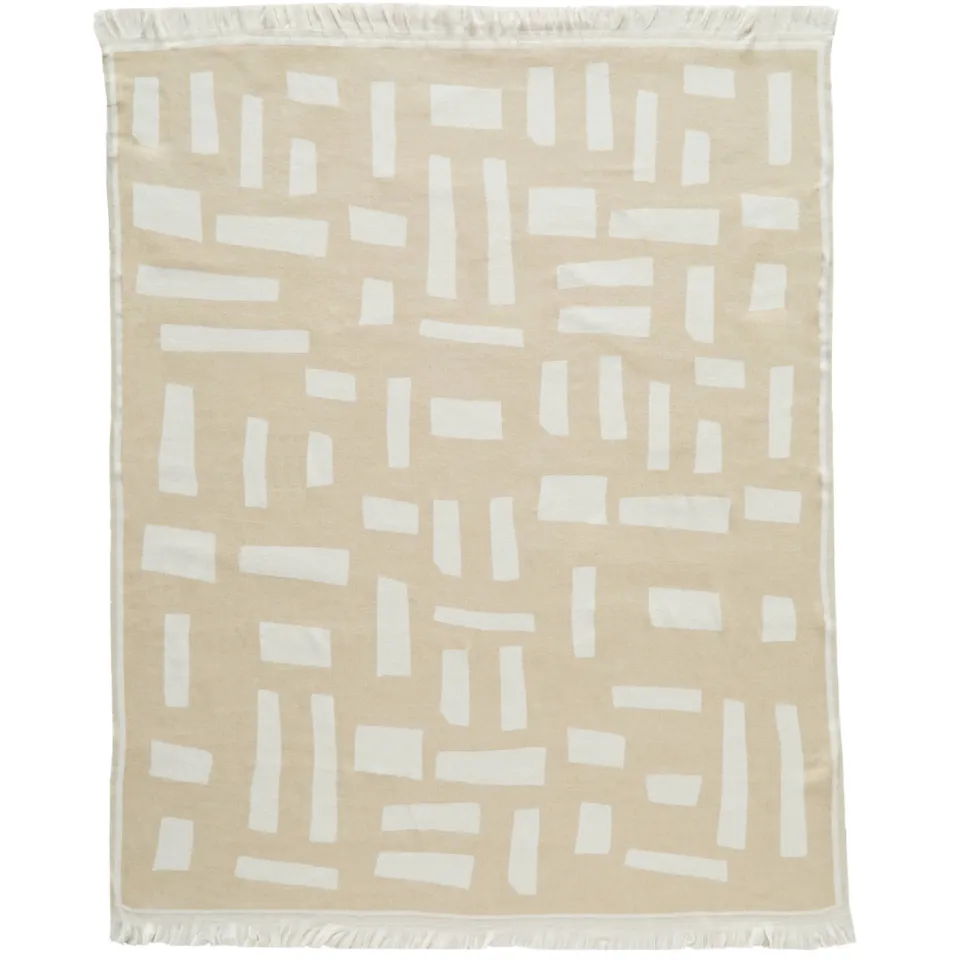 NOUS Living plaid Lecce zand crème, foto 4