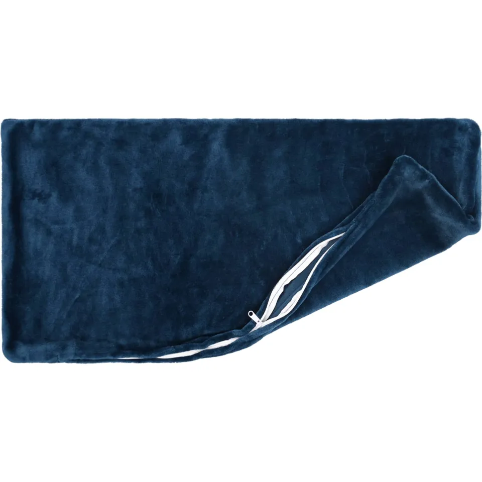 vidaXL Kussensloop 6 st HEERLEN Marineblauw 50 x 80 cm Flanel, foto 4