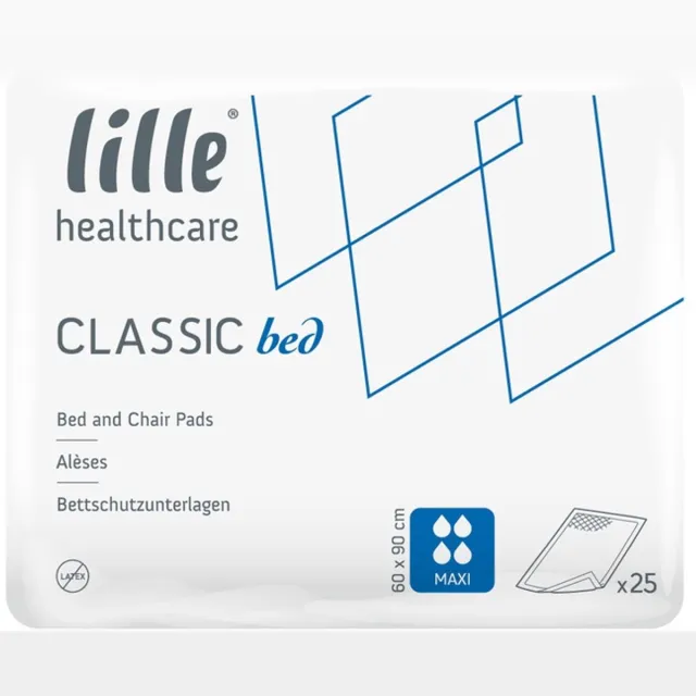 Lille Healthcare Lille Classic Bed Maxi - 60 x 90 cm - 1 paquet de 25 protections 1 pak van 25 stuks