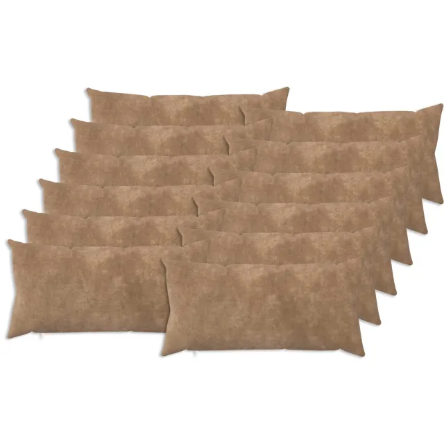vidaXL Kussensloop 12 st HEERLEN Taupe 40 x 80 cm Microfiber Fleece, foto 2