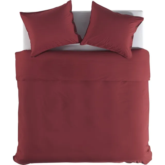 YELLOW HAVE A SUITE NIGHT Yellow Percale Dekbedovertrek - Spicy Red