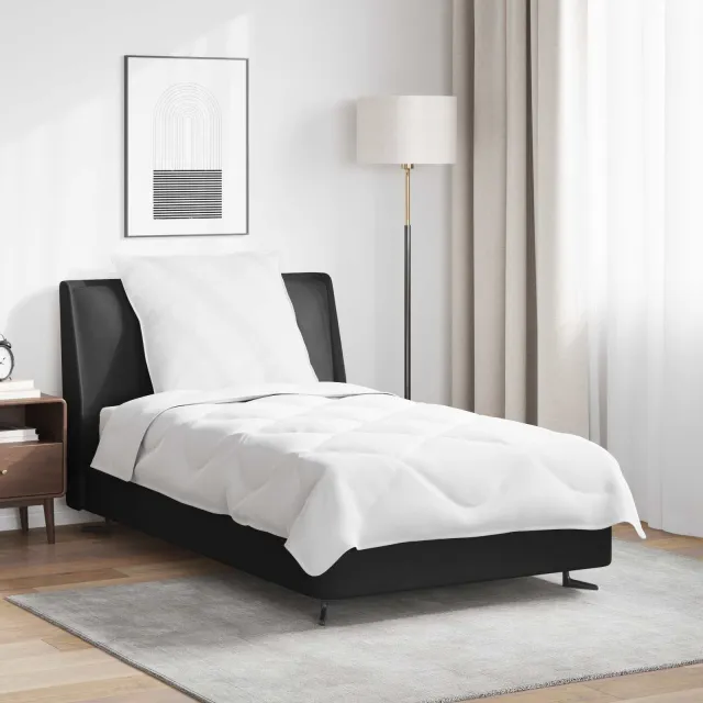 vidaXL Zomer Dekbed met kussen 2 st Wit Microvezel