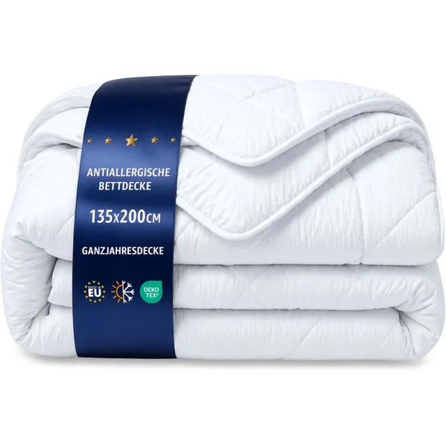 Amazinggirl Dekbed zonder overtrek 135x200 cm – all-season Gewatteerd en Microvezel dekbedden naar bed wit warm licht 135 x 200 cm Tweede keuze Oeko-Tex deken voor alle seizoenen