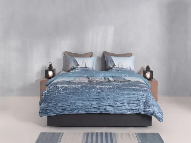 Zo! Home Regatta Dekbedovertrek - Tweepersoons - 200x200/220 cm - blue Blauw