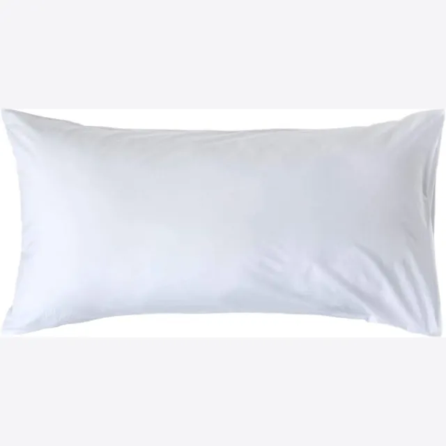 Famanu Kingsize kussensloop 48 x 91 cm, 100% katoen, wit, ademend en hypoallergeen Transparant