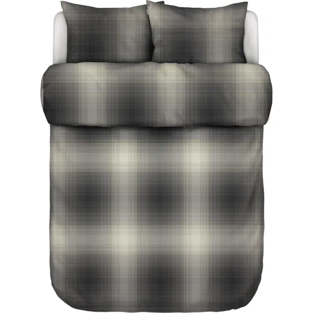 Marc O'Polo Phia Dekbedovertrek Biologisch Katoenflanel Zwart - Lits-Jumeaux XL – 260x200/220 cm