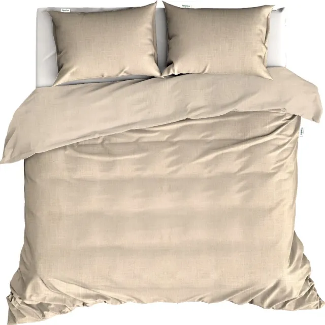 Linolux Dekbedovertrek Linen Sand Lits-jumeaux 260