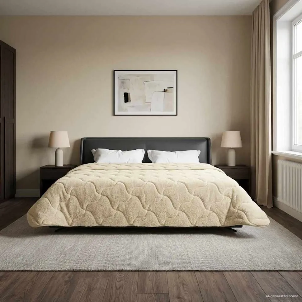 vidaXL Vol jaar dekbed 220 x 240 cm crème, foto 4