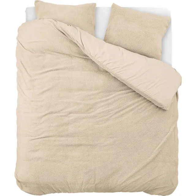 Sleeptime Teddy Dekbedovertrek - 200x200/220 + 2 kussenslopen 60x70 - Taupe - Tweepersoons