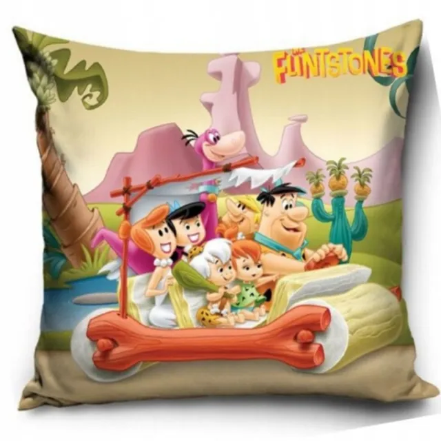 Carbotex Flinstones Kussenhoes 40x40 cm - Microvezel met Rits Multicolor