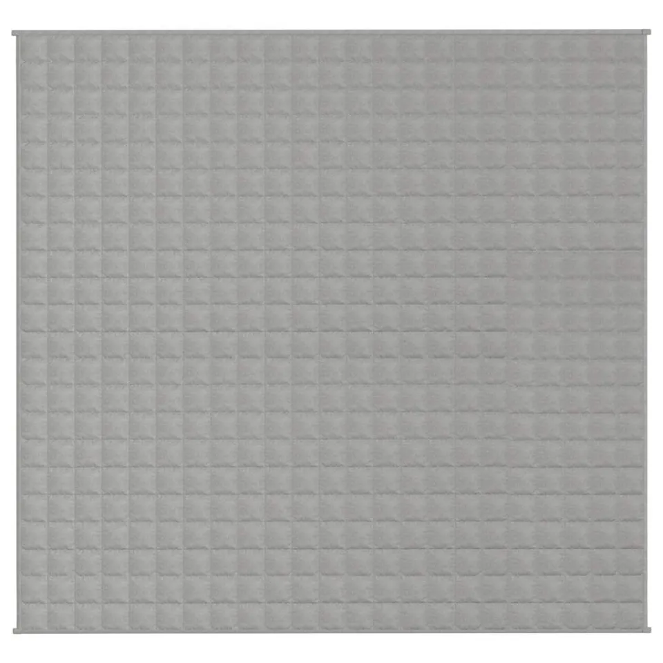 vidaXL Verzwaringsdeken 220x235 cm 15 kg stof grijs