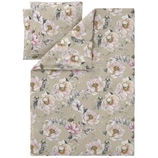 livarno Home Satijnen Dekbedovertrek - 240 x 220 cm - 100% Katoen - Met Ritssluiting beige