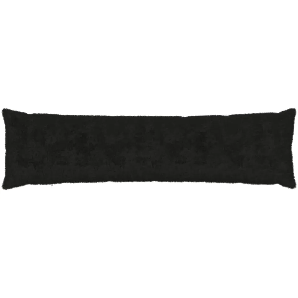 vidaXL Kussensloop HEERLEN Zwart 40 x 145 cm Nep Konijnenbont