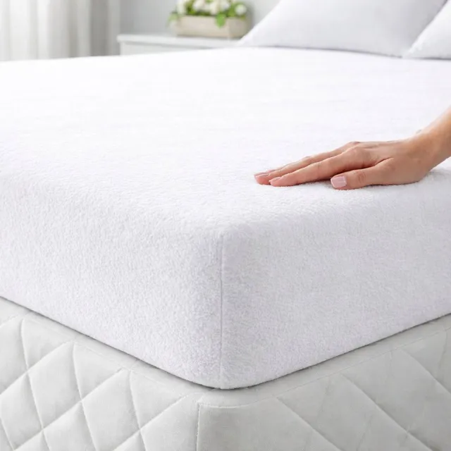 bedlin Hoeslaken Molton ( warm / winter zoals flanel ) - Tweepersoons 180 x 200 cm - Lits-Jumeaux - wit
