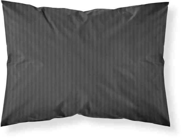 Pure Collection Kussensloop Puur 50x60 Katoen Adamaszek Gestreept Zwart