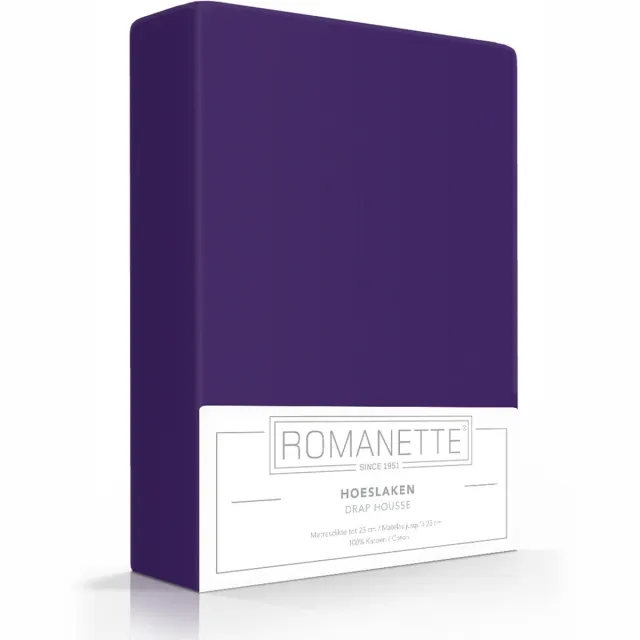 Romanette Luxe Verkoelend Hoeslaken Katoen - Paars