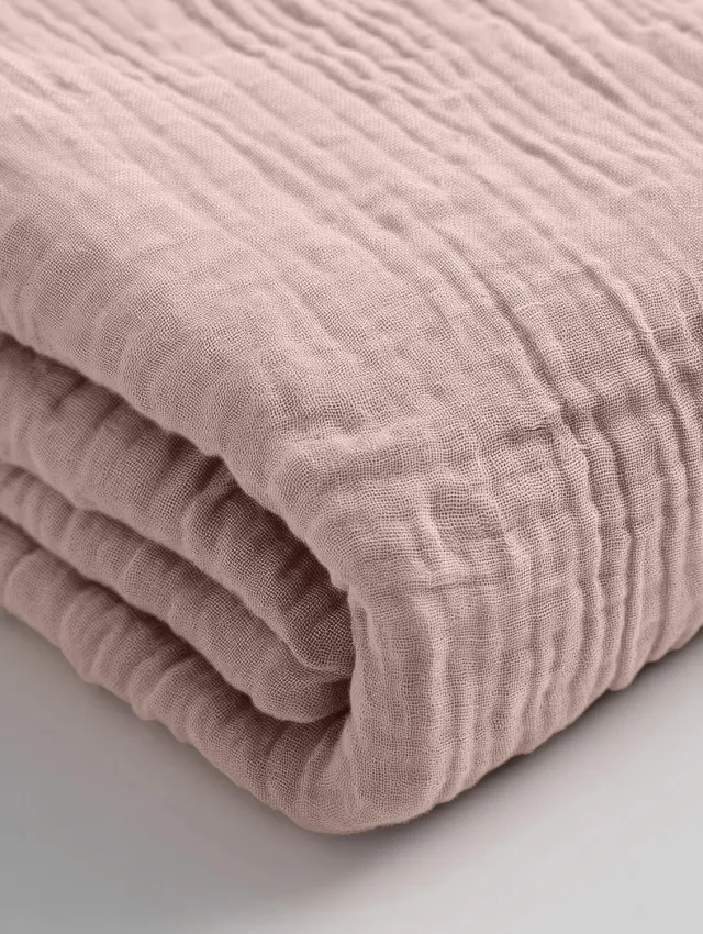 Dreamhouse Hoeslaken Mousseline Blush Roze - 160 x 200 - Dreamhouse - 100% Katoen