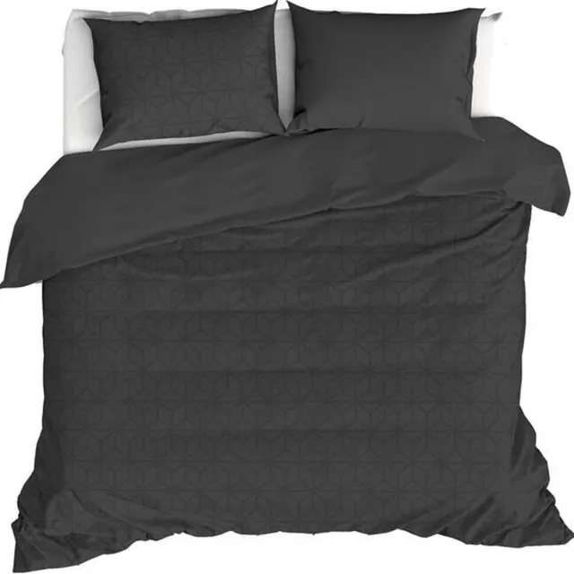 De Witte Lietaer Skyscraper Dekbedovertrek - Extra breed - 260x200/240 cm - Ebony