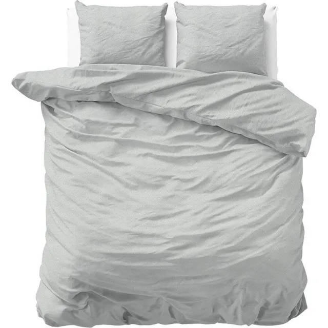 Sleeptime Flanel Jason - Dekbedovertrekset - Lits-Jumeaux - 240x200/220 + 2 kussenslopen 60x70 - Grijs