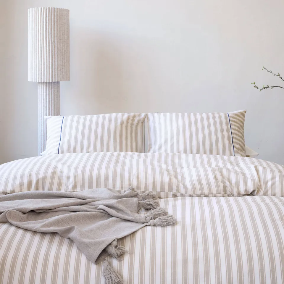 Walra Refined Lines dekbedovertrek zand, foto 4