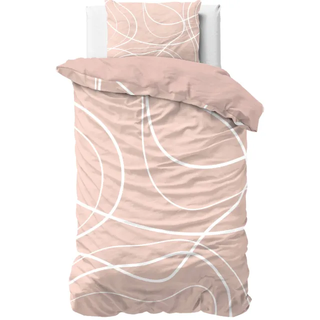 Sleeptime dekbedovertrek met print roze