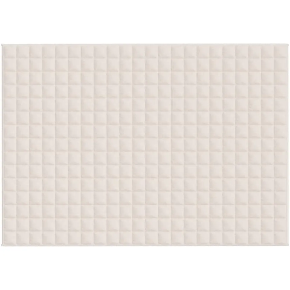 vidaXL Verzwaringsdeken 155x220 cm 7 kg stof lichtcrèmekleurig