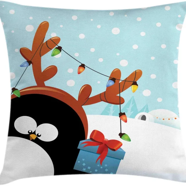 ABAKUHAUS Kussenhoes 40x40 cm – Dubbelzijdig bedrukt – Babyblauw multicolor