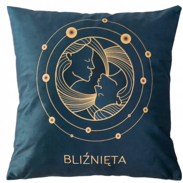 Darymex Zodiac Kussensloop 40x40 Gemini - Decoratieve Stijl zwart