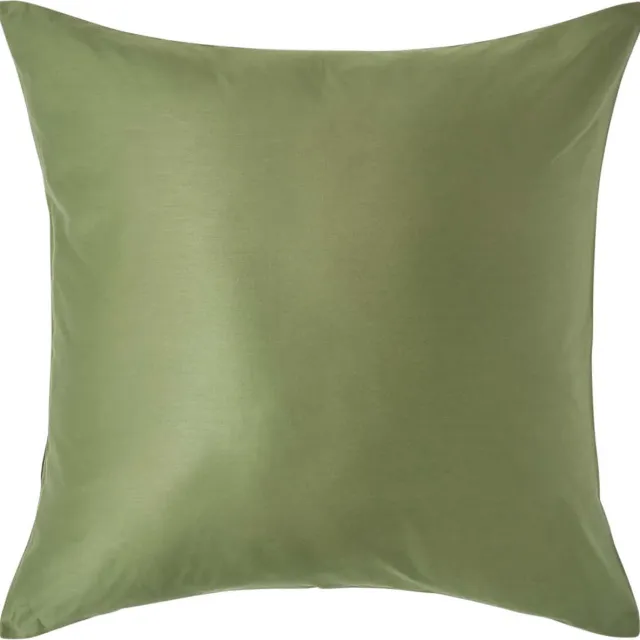 Homescapes Biologisch Kussensloop 60x60 cm – Mosgroen – 100% Egyptisch Katoen Satijn – Draaddichtheid 400