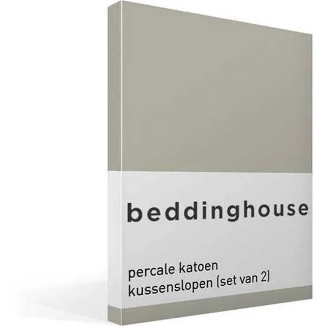 Beddinghouse Percale katoen - Kussenslopen - Set van 2 - 60x70 cm - Sand