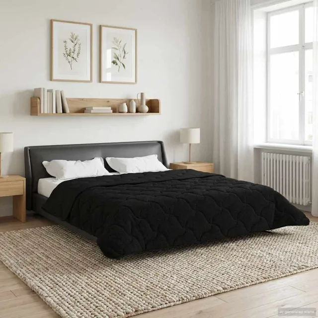 vidaXL Winter Dekbed 260 x 220 cm Winter Zwart