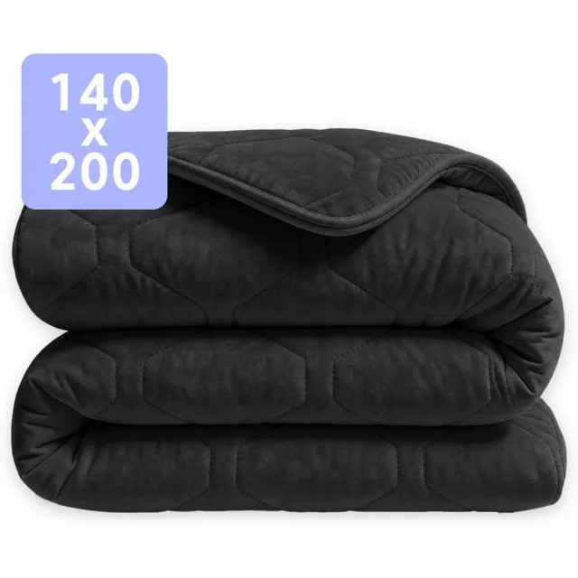 Happybed Dekbed zonder overtrek 140x200 - Puffy - Wasbaar dekbed - Dekbed zonder hoes - Hoesloos Dekbed - Black