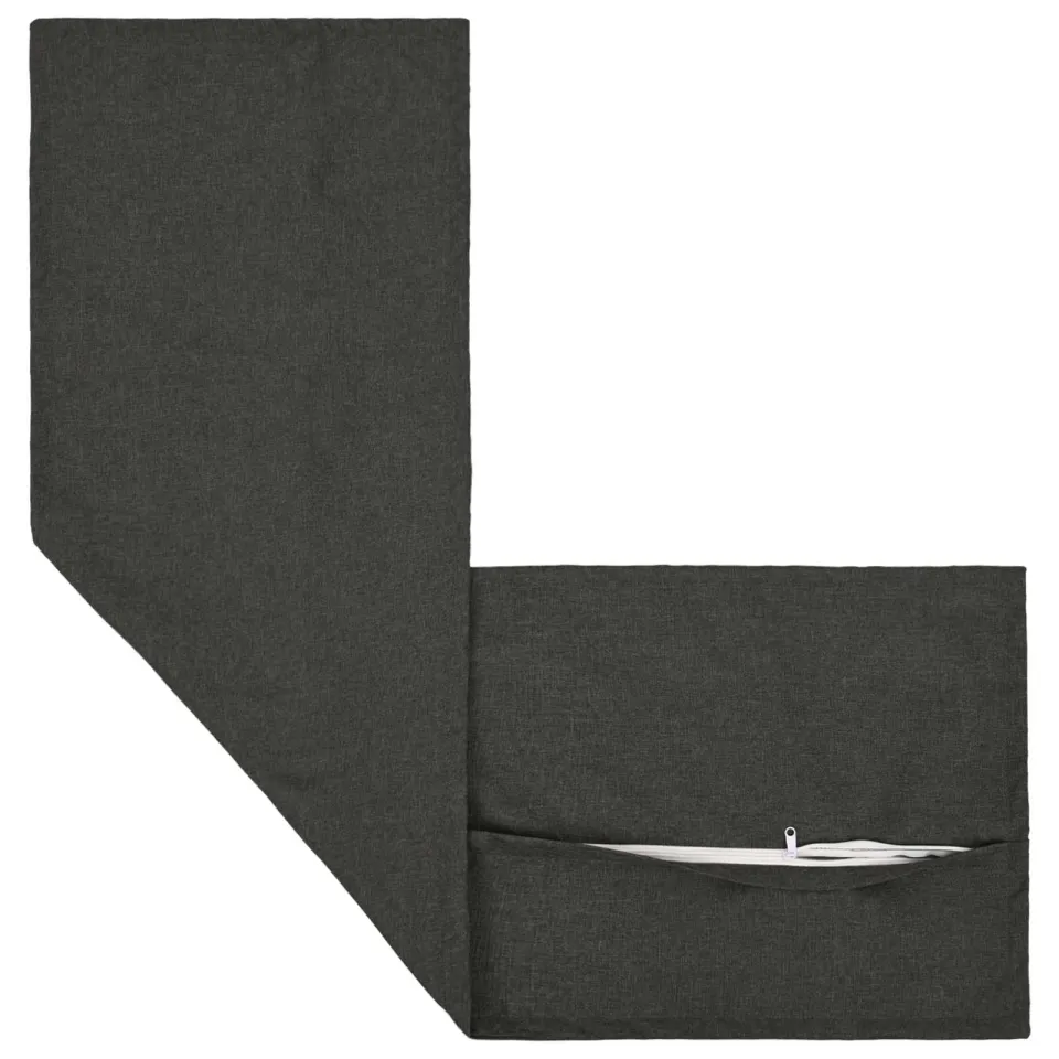 vidaXL Kussensloop HOUTEN Donkergrijs 40 x 145 cm Faux Linnen, foto 4