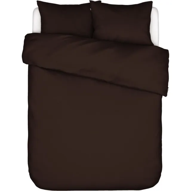 Essenza Minte Dekbedovertrek Chocolade - Lits-Jumeaux XL – 260x200/220 cm