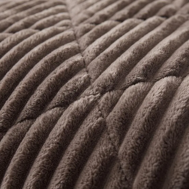 Zensation Lazy all-in-one dekbed ribstof - donkerbruin, foto 4