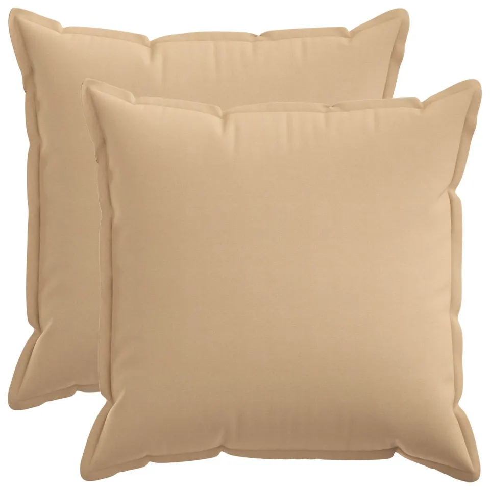 vidaXL Kussensloop 2 st HOUTEN Crèmekleurig 60 x 60 cm Faux Linnen, foto 3